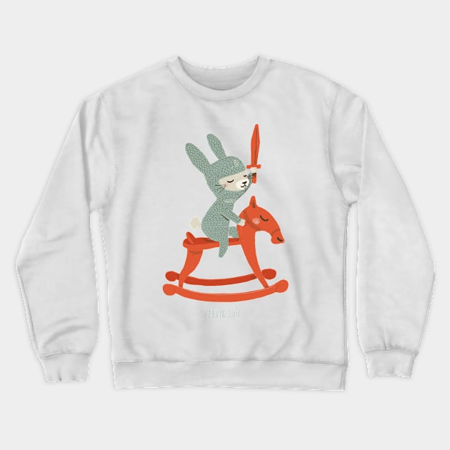 Knight Rabbit Crewneck Sweatshirt by BabyKarot